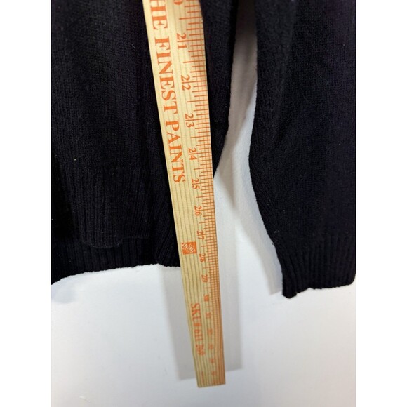 Jos A Bank Lambs Wool Sweater Men’s Large Shaw Neck Black - Picture 6 of 10